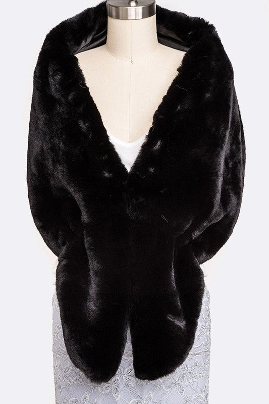 Plush Faux Fur Shawl