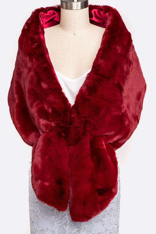 Plush Faux Fur Shawl