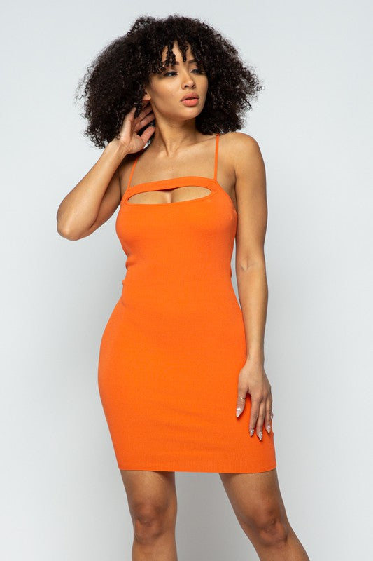 neon coral bodycon dress Fashion Nova Neon Coral Sweater Dress, Size S