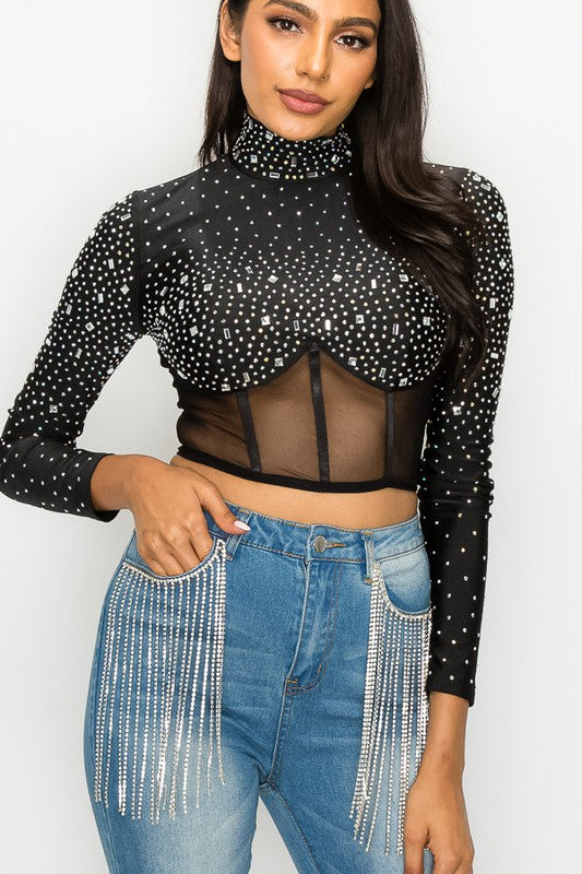 Rhinestone Eyes Jeans