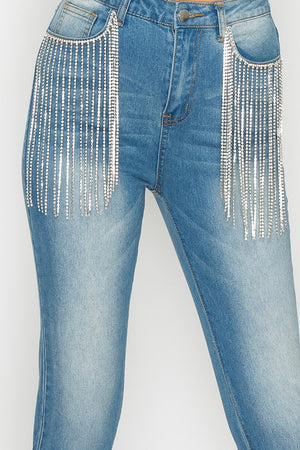 Rhinestone Eyes Jeans