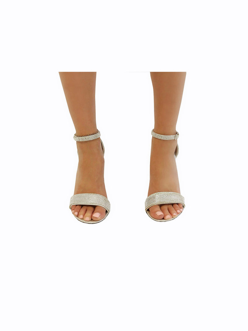 Rhinestone Block Heels