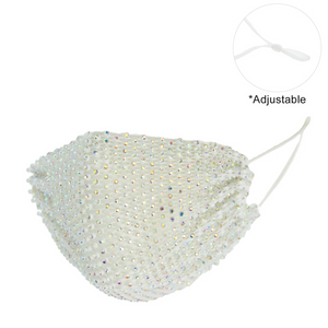 Rhinestone Mesh Face Mask