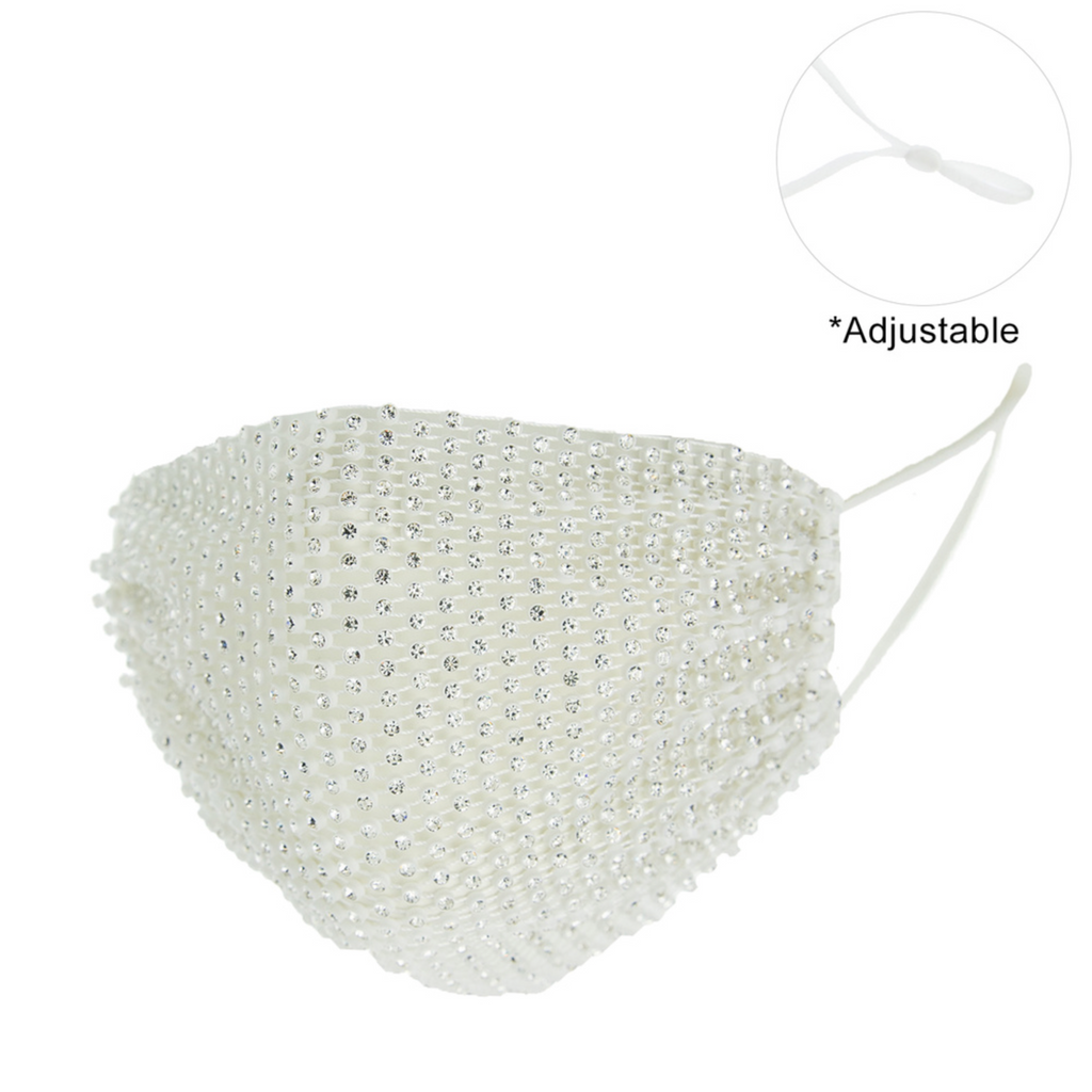 Rhinestone Mesh Face Mask