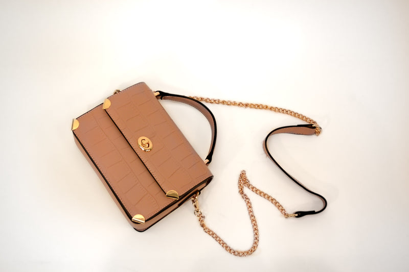 Faux Croc Leather Bag