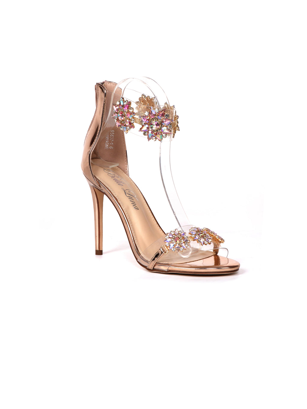 Jeweled Clear Strap Stiletto