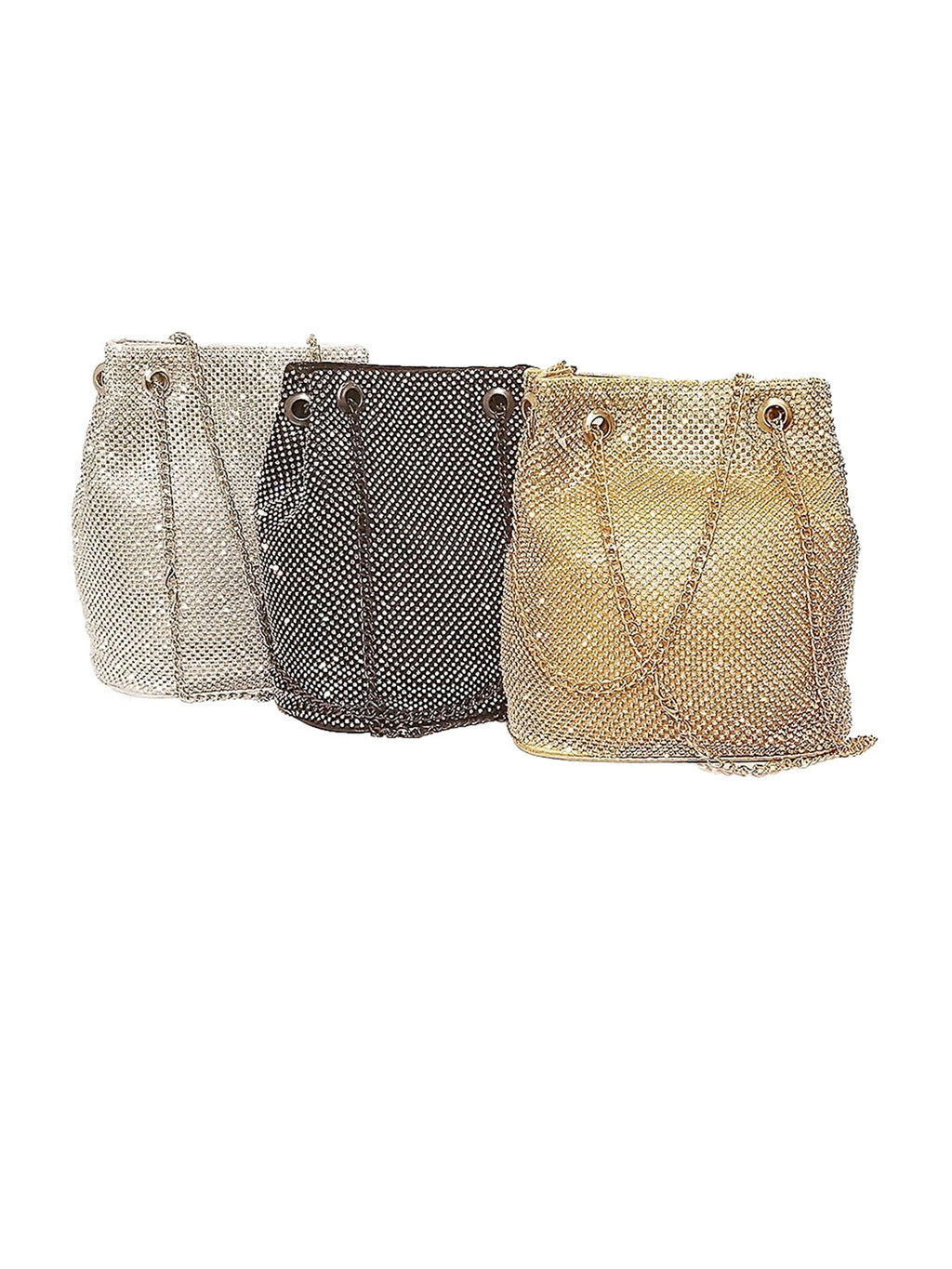Large Rhinestone Bucket Bag