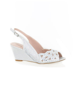 Glitter Stones Wedge Sandals