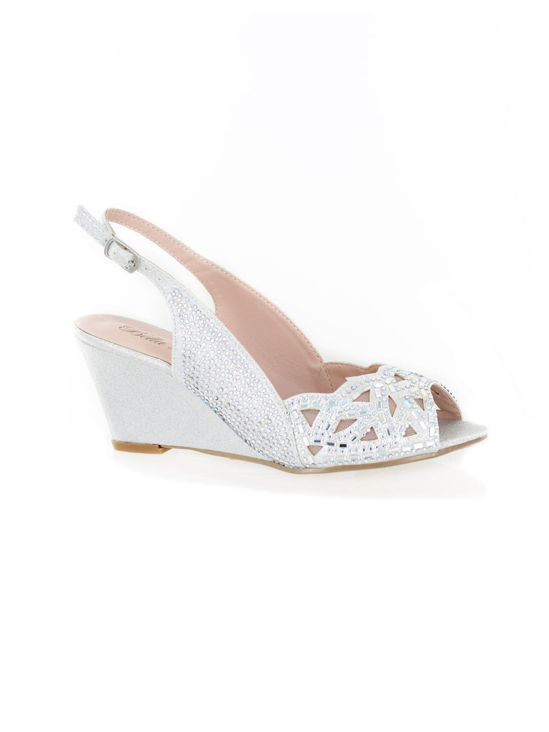 Glitter Stones Wedge Sandals